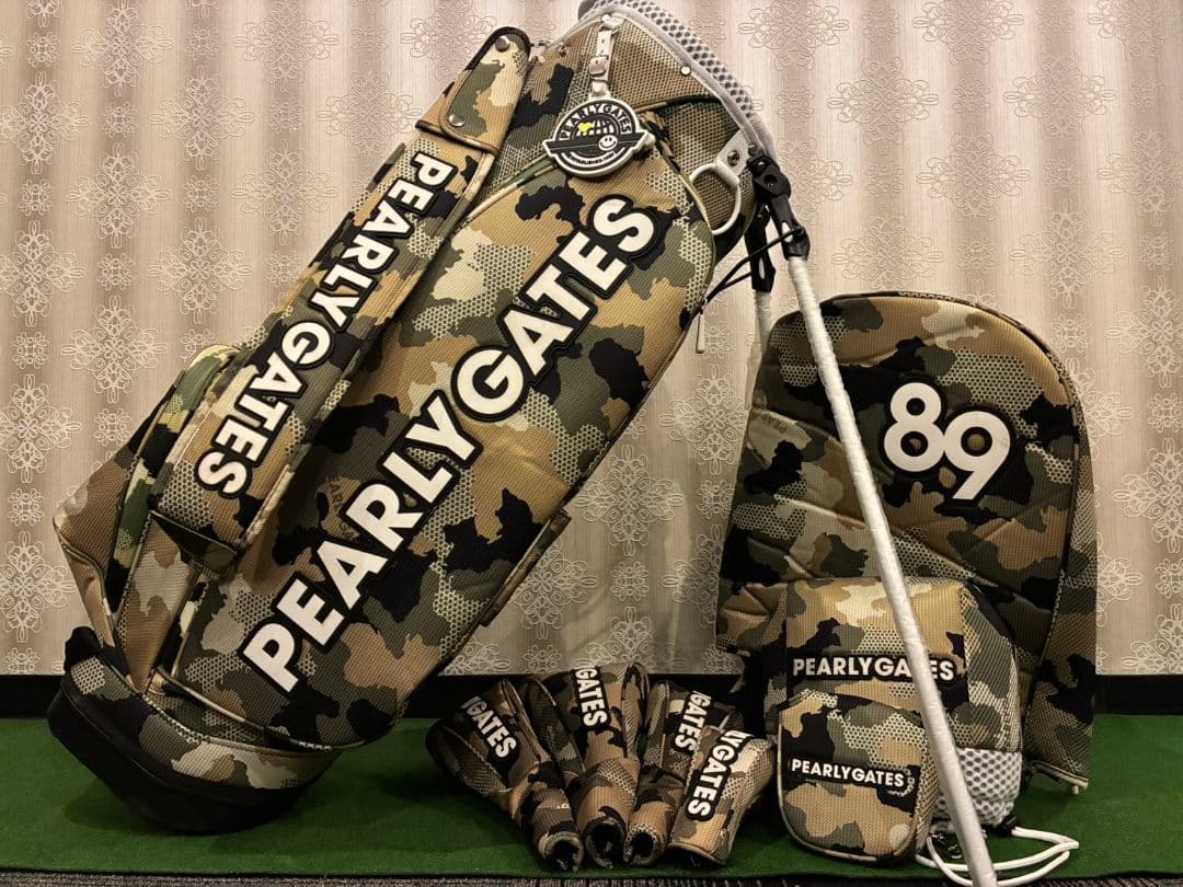 【希少完売済み】パーリーゲイツ カモ キャディバッグ 他ヘッドカバー6点セット