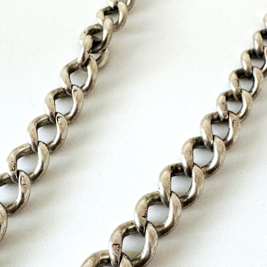 1921年★英国★アルバートチェーン/純銀製/アンティーク