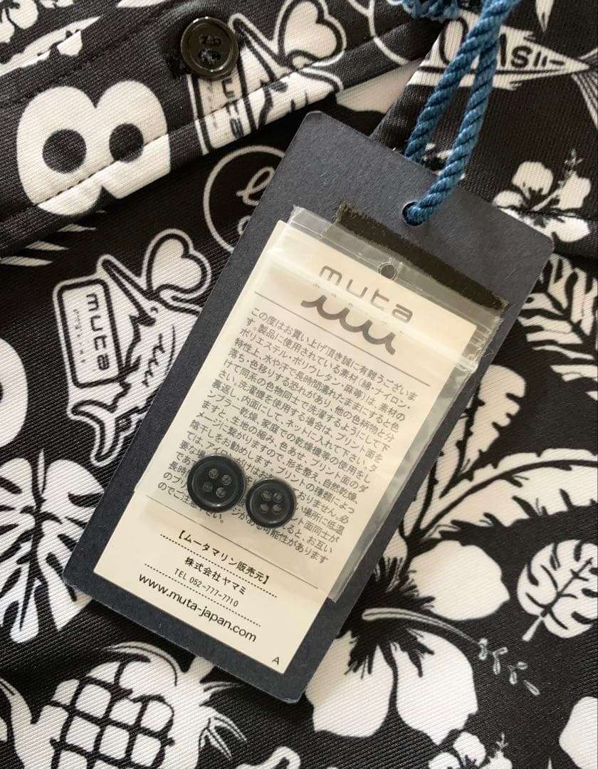 新品未使用　MUTA MARINE 長袖アロハポロシャツ　ゴルフ　総柄