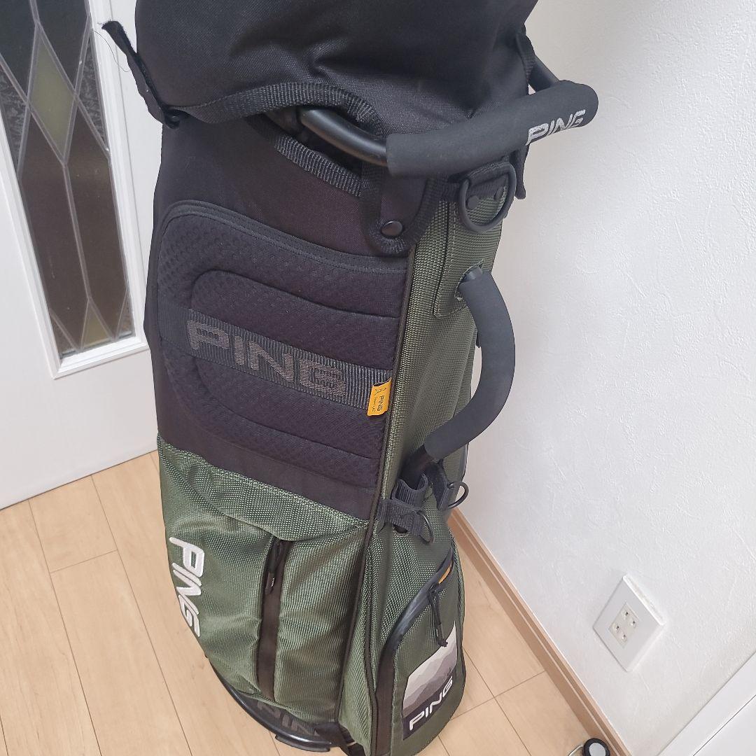 【美品】PING ピン キャディバッグ CB-P201 カーキ 色