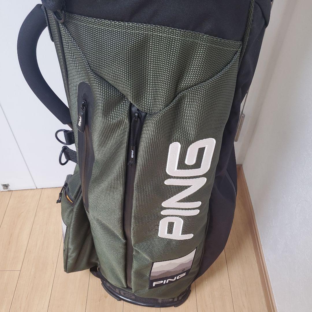 【美品】PING ピン キャディバッグ CB-P201 カーキ 色
