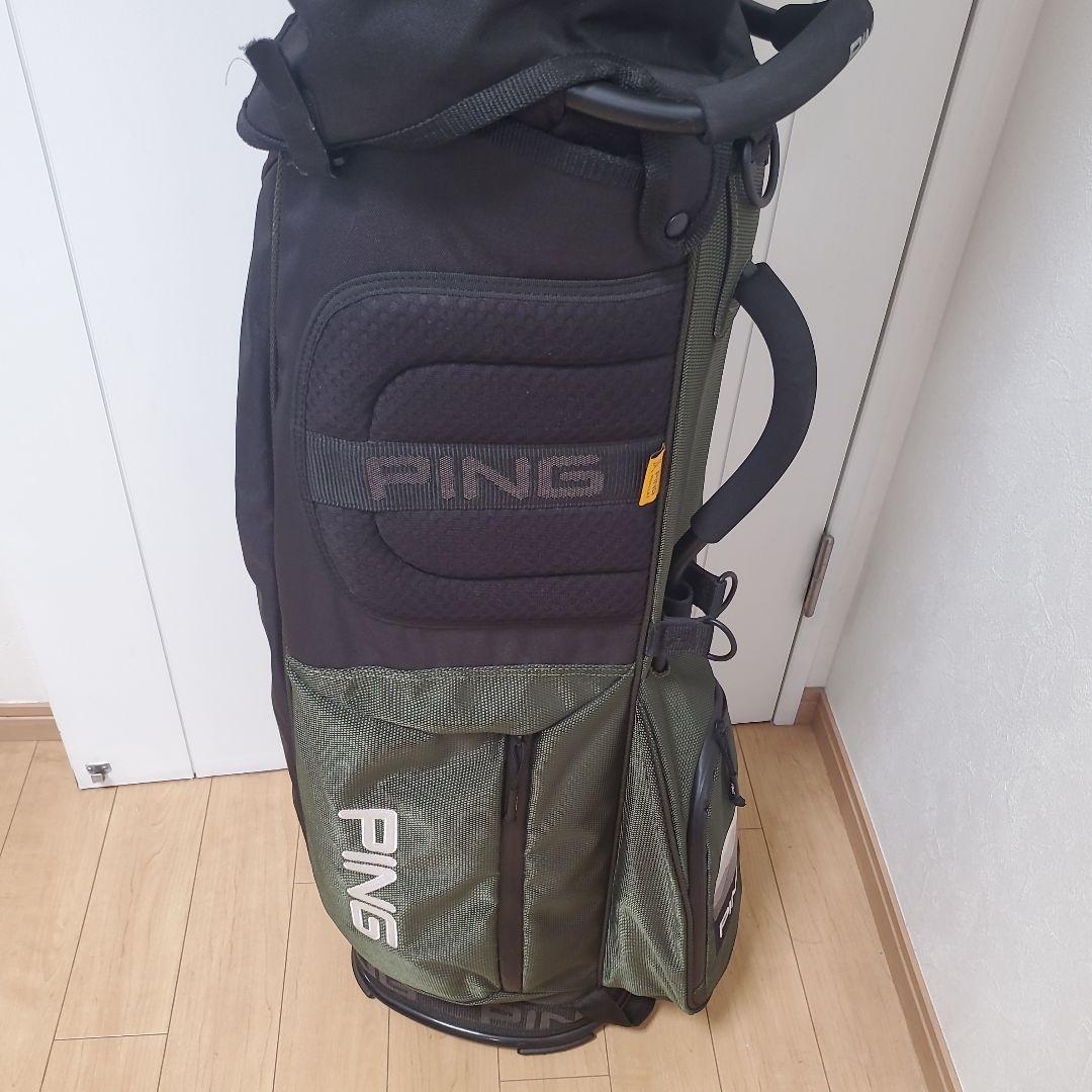 【美品】PING ピン キャディバッグ CB-P201 カーキ 色
