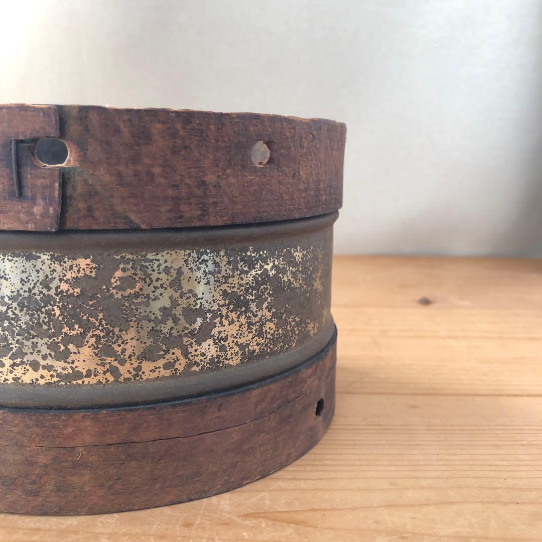 古い玩具の太鼓　木製　フランス　オブジェ　アート　蚤の市　古道具　no.153
