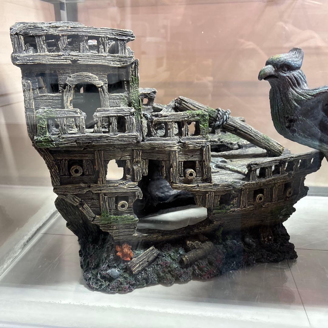 水槽用　沈没船オプジェ　レイアウト