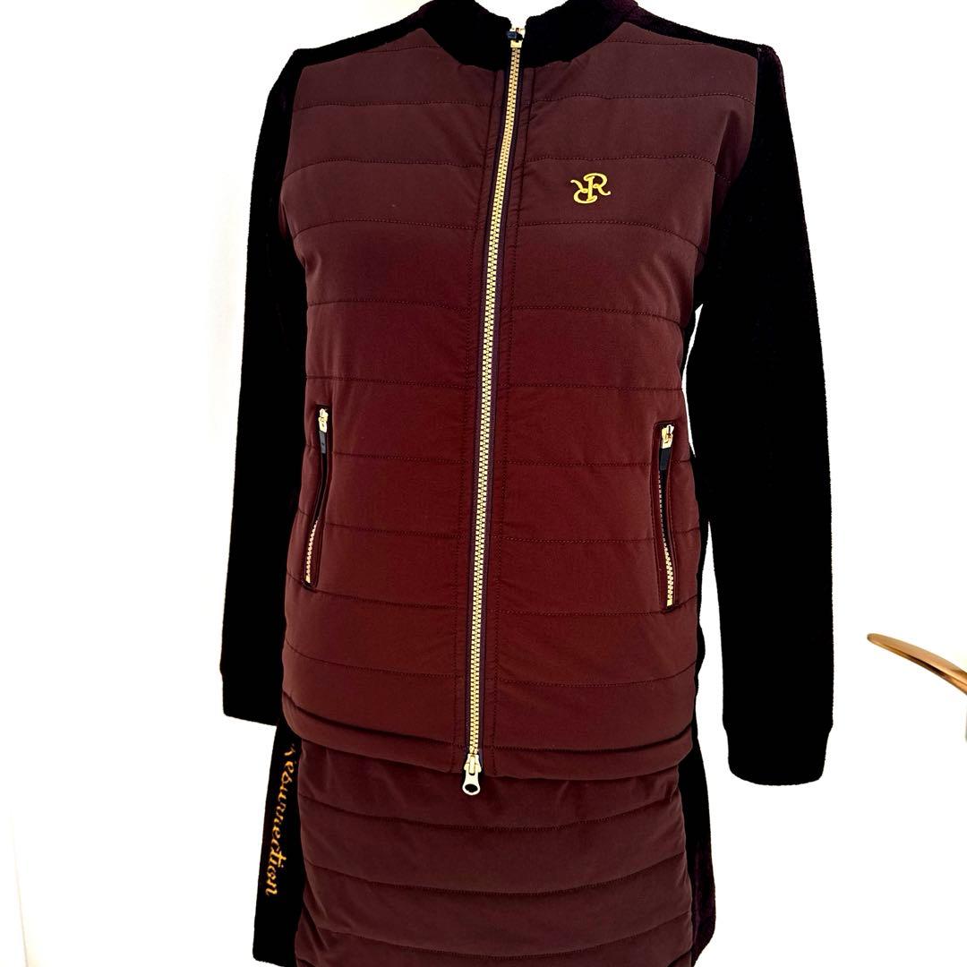 お値下げRESURRECTION★ニットコンビネーション パデットブルゾン