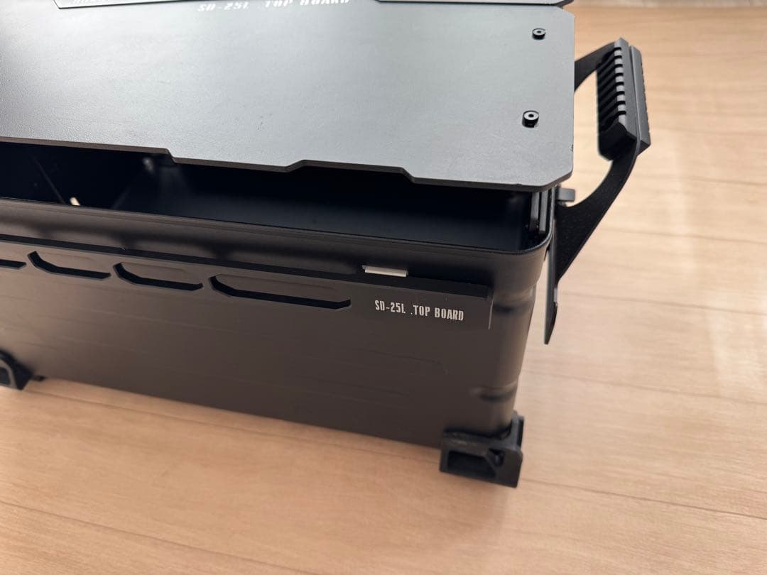 お*お様 シェルフコンテナ25 天板&ハンドル　ブラック仕様