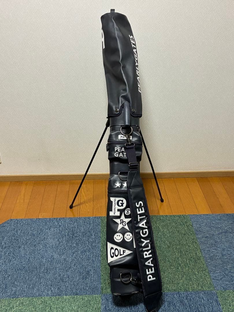 ＜ピカミ＞【パーリーゲイツ】スタンドゴルフバッグ ネイビー