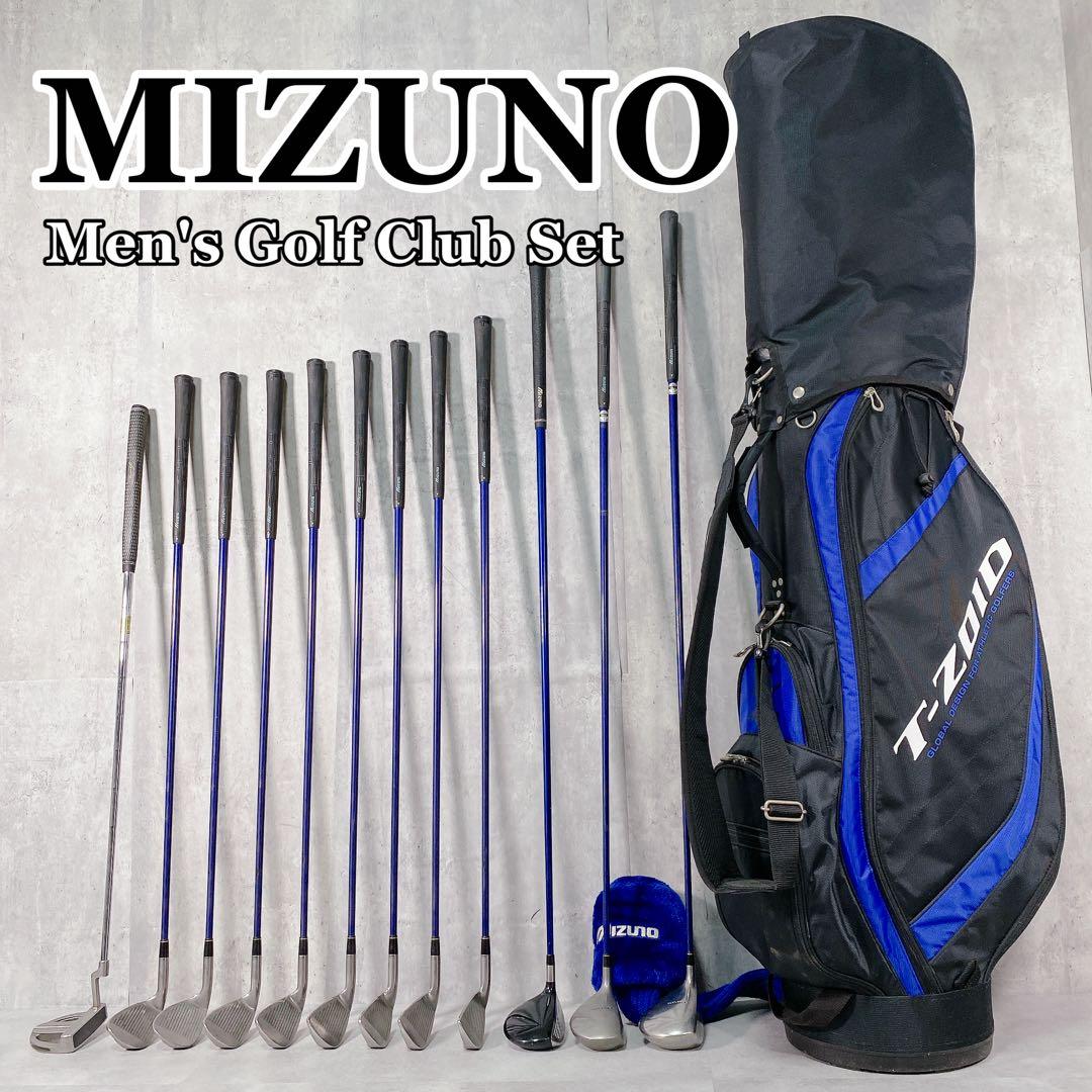 T103 ミズノ ゴルフクラブ メンズ フルセット 黒 青 初心者 ビギナー