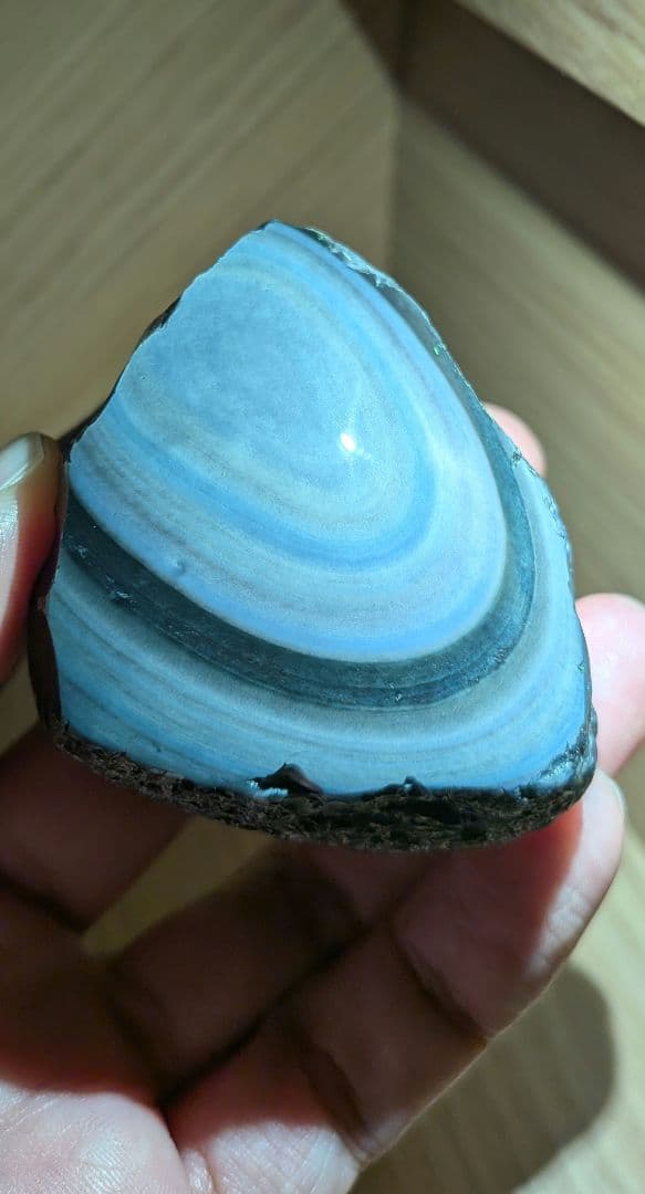 研磨品　十勝石玲瓏　パステルカラーレインボーオブシディアン　特級品