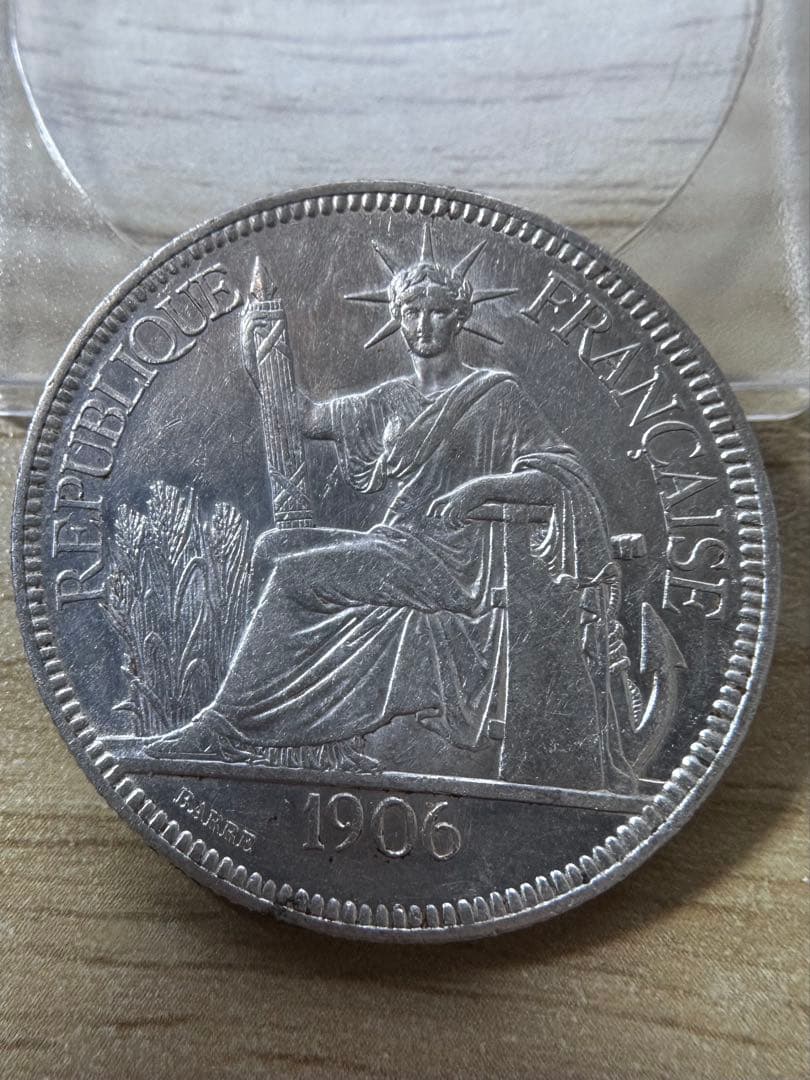 1906年 フランス 自由の女神像 銀貨 美品