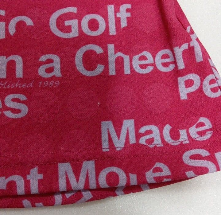 美品！パーリーゲイツ半袖ハイネックジャガードカットソー◇0号◇