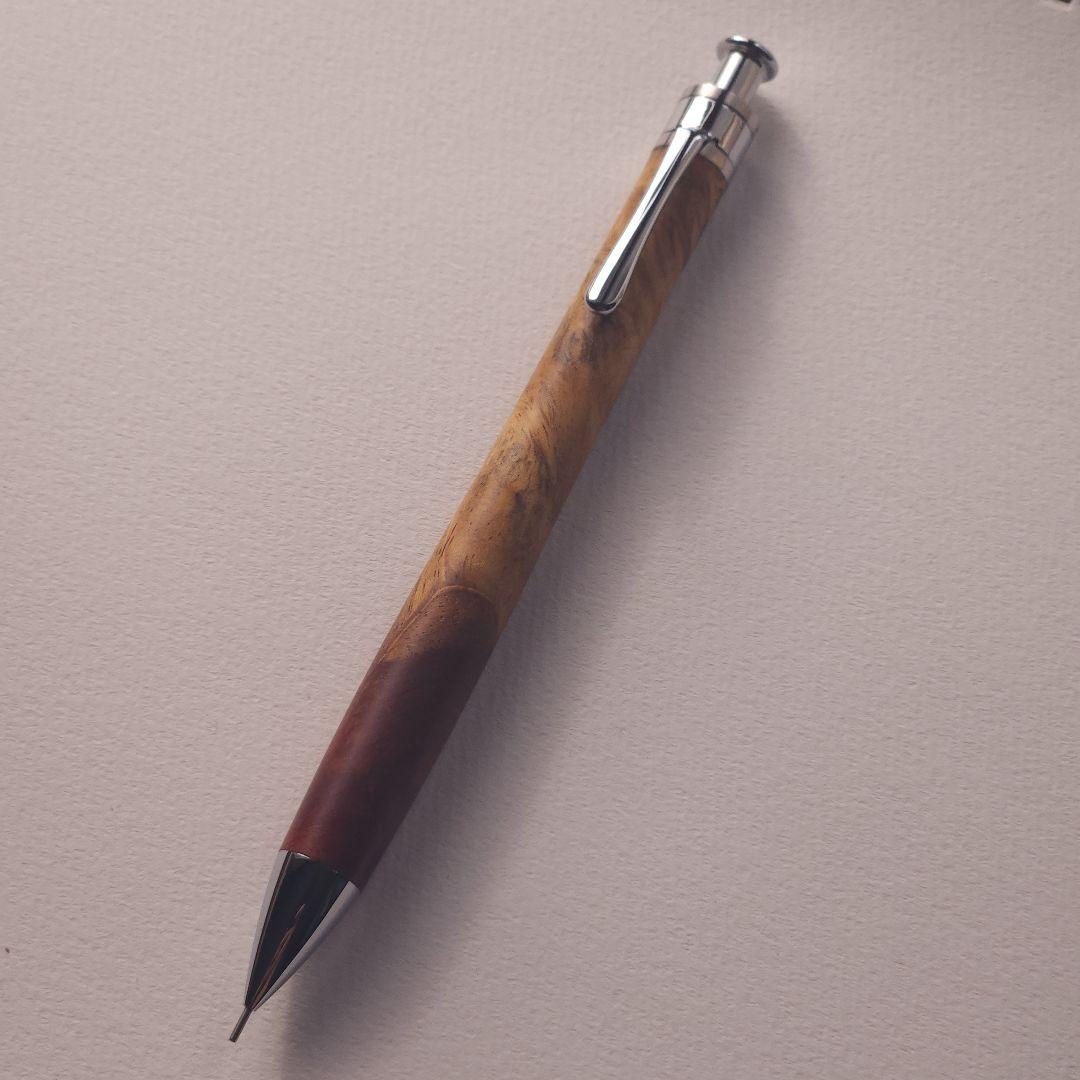 工房楔 花梨紅白こぶ杢 シャープペンシル 0.5mm