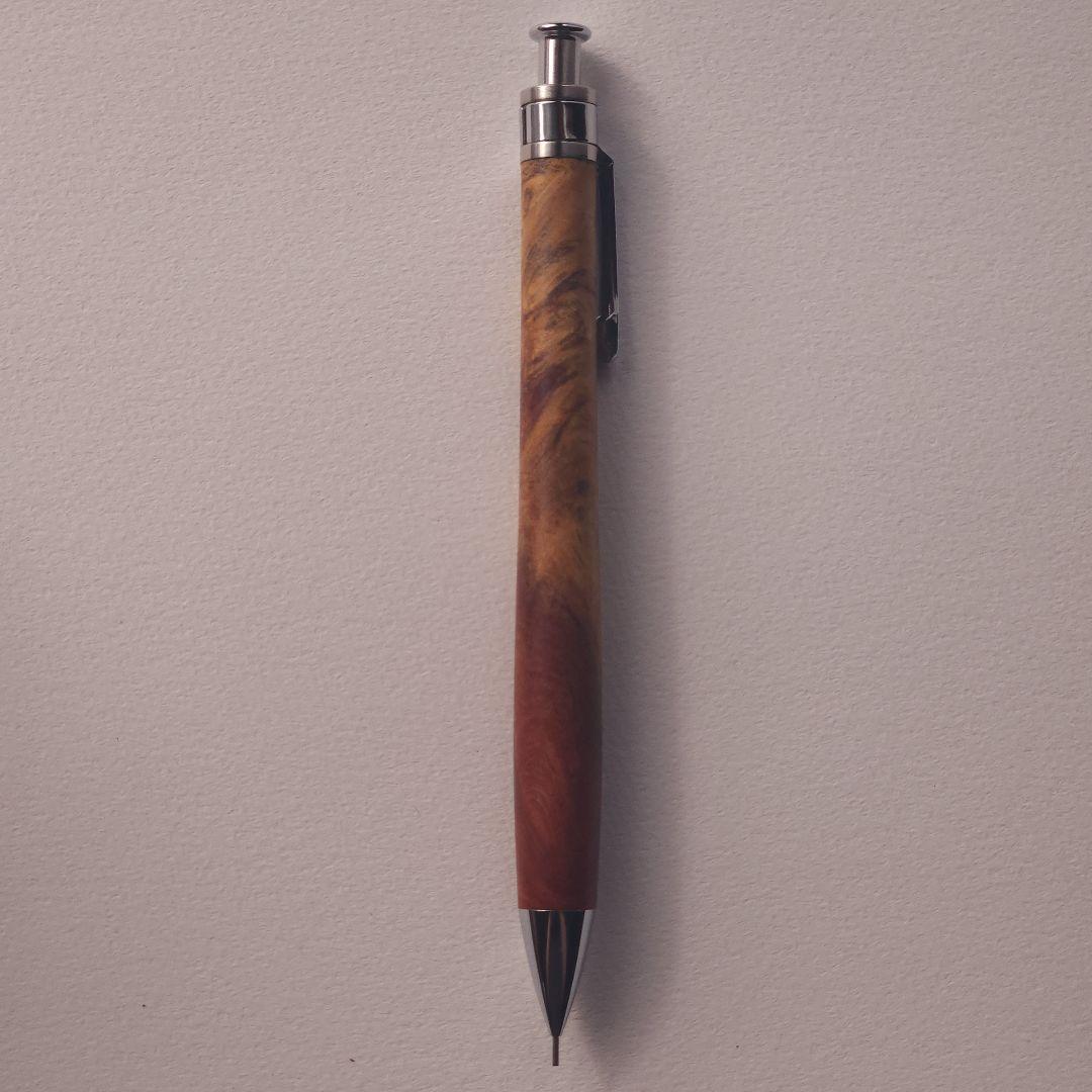 工房楔 花梨紅白こぶ杢 シャープペンシル 0.5mm