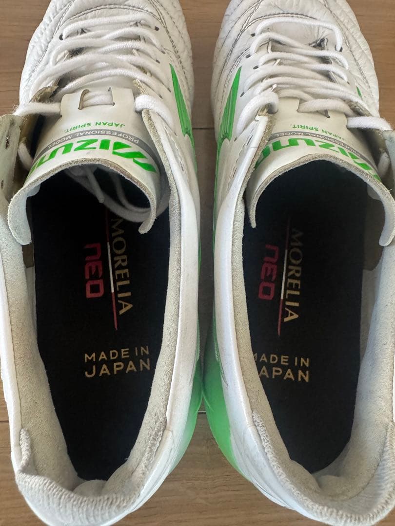 Mizuno サッカーシューズ プロフェッショナルモデル　モレリア　白緑　限定品