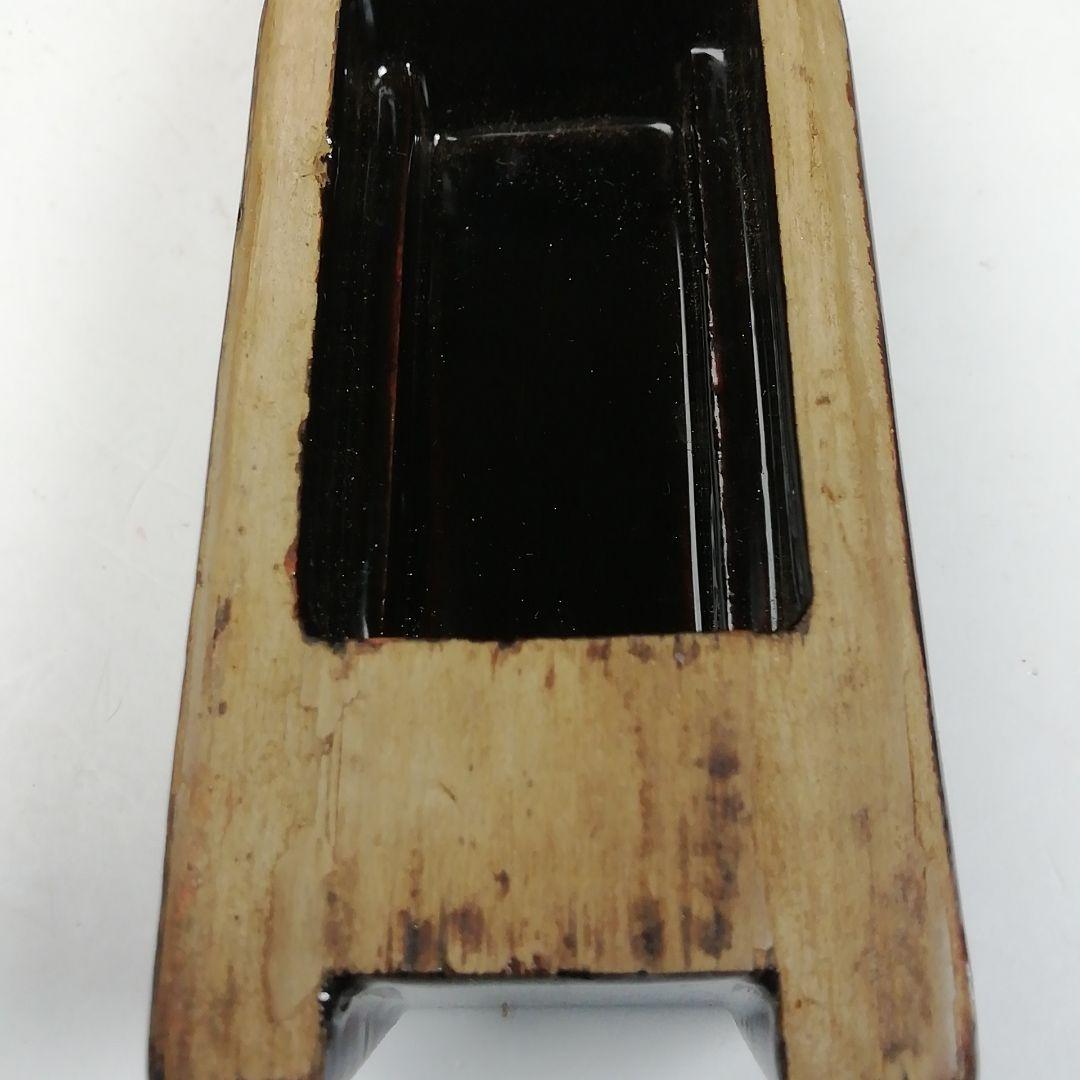 Ｗ１２８　香合　『古材屋形船香合』『指物師 誠中斎 造』『立花大亀 書付』共箱