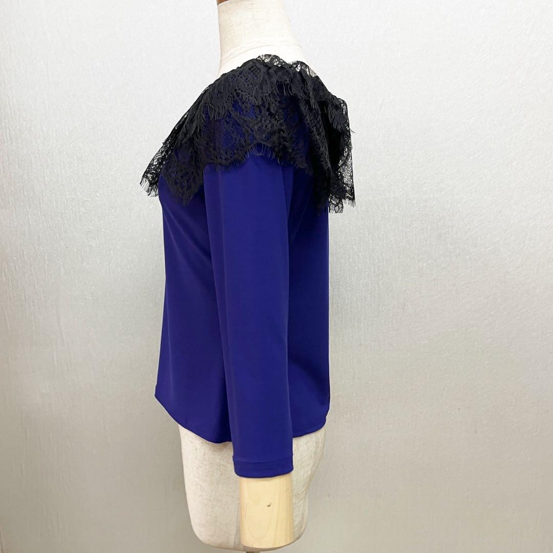 新品 社交ダンス セットアップ 紫無地 黒レース