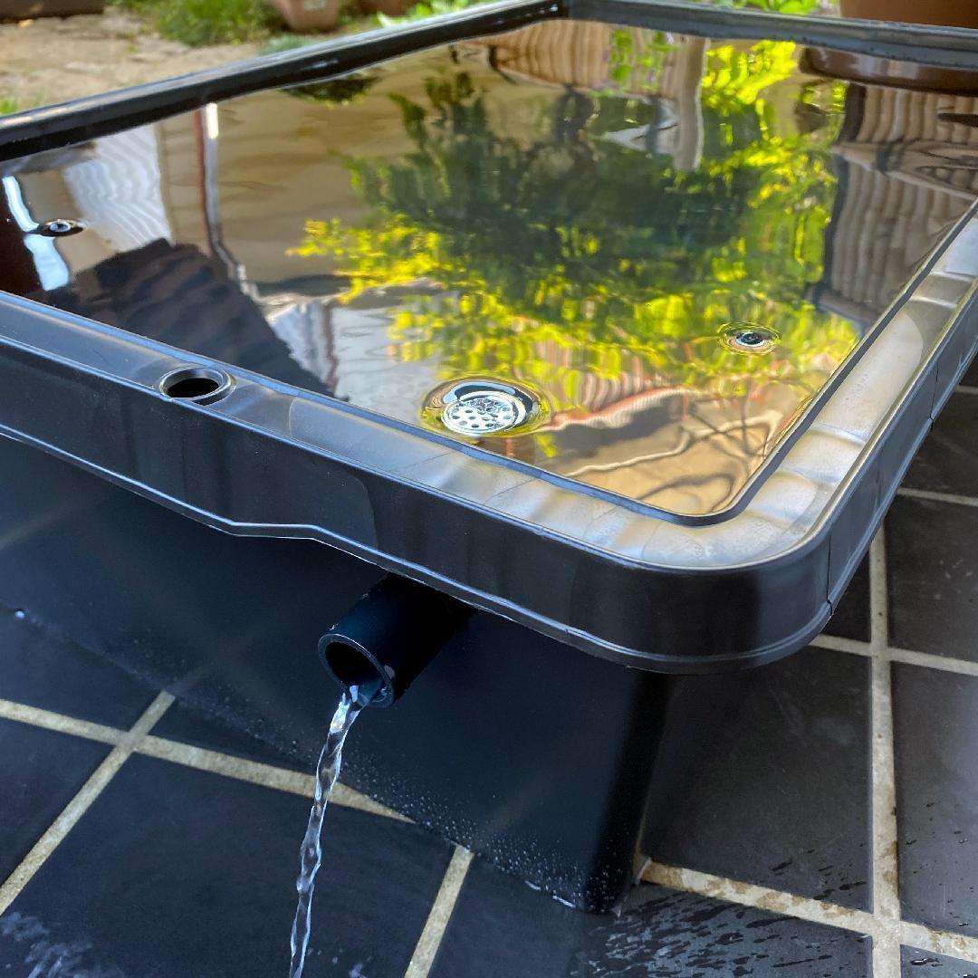 【新仕様】メダカ飼育ケース 60㍑トロ舟x3個 オーバーフロー加工済 金魚飼育容