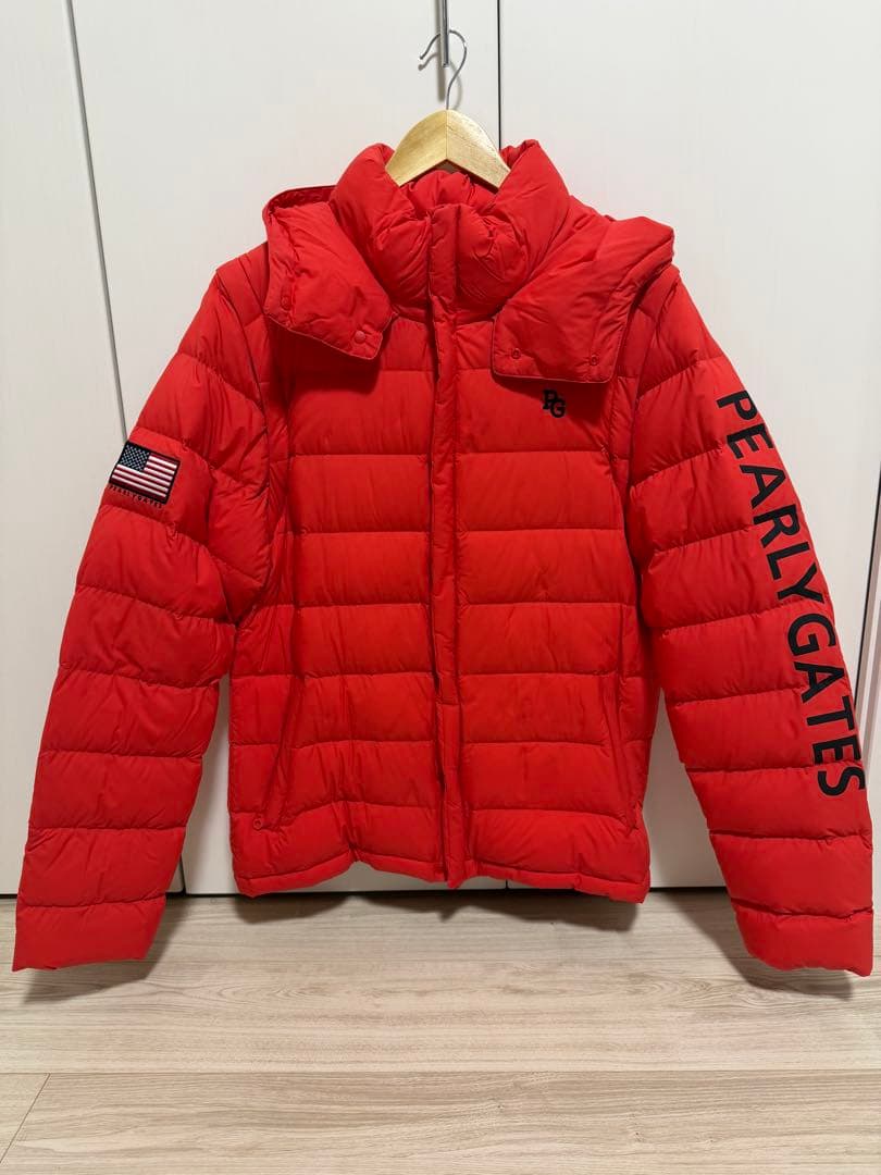 アメコカ レッド ダウンジャケット 2WAY パーリーゲイツ 6