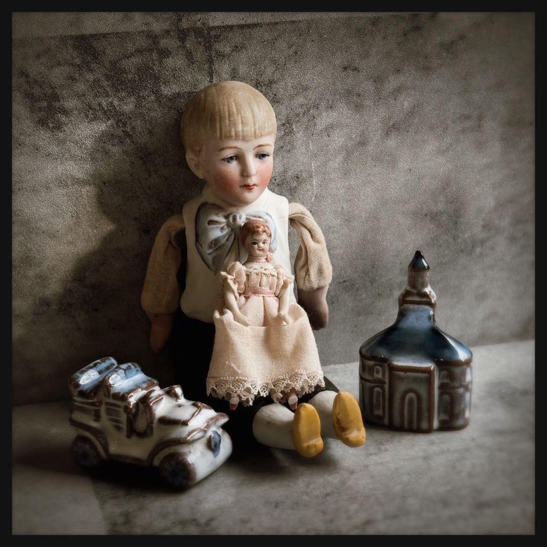 レアアンティーク　ビスクドール Hertwig 社 ブロンドの男の子