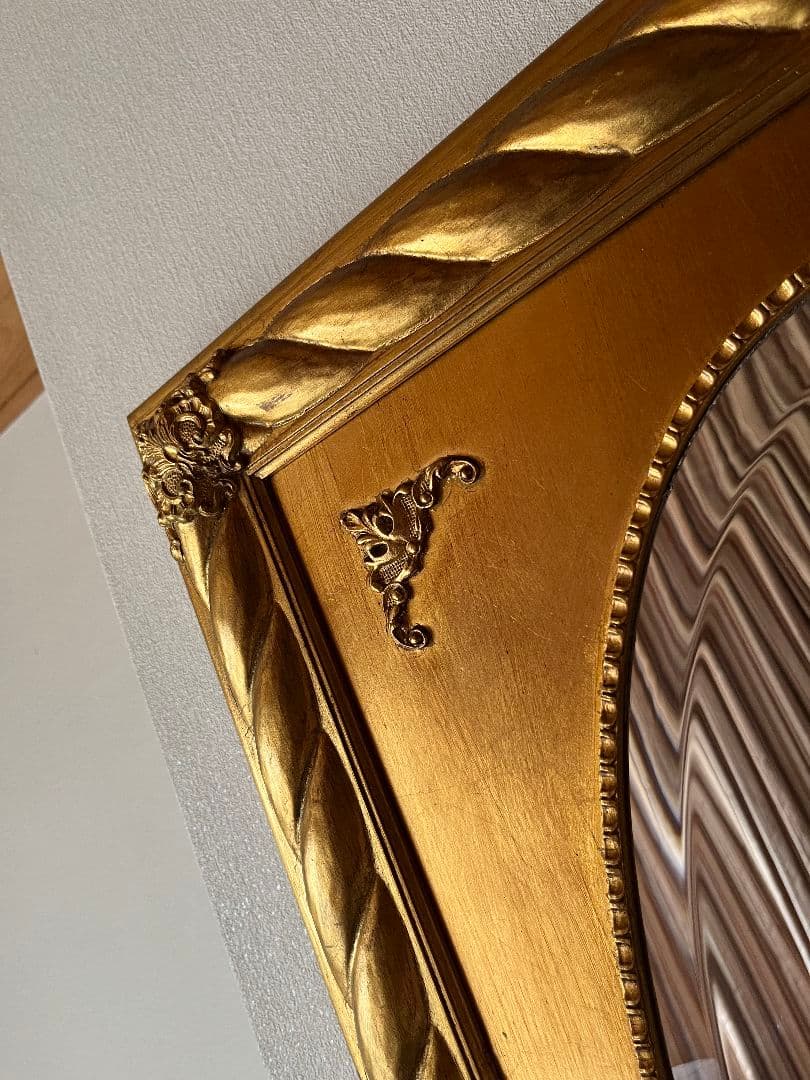 アンティーク　 ゴールド オーバルミラー　イタリア　六本木アピス購入