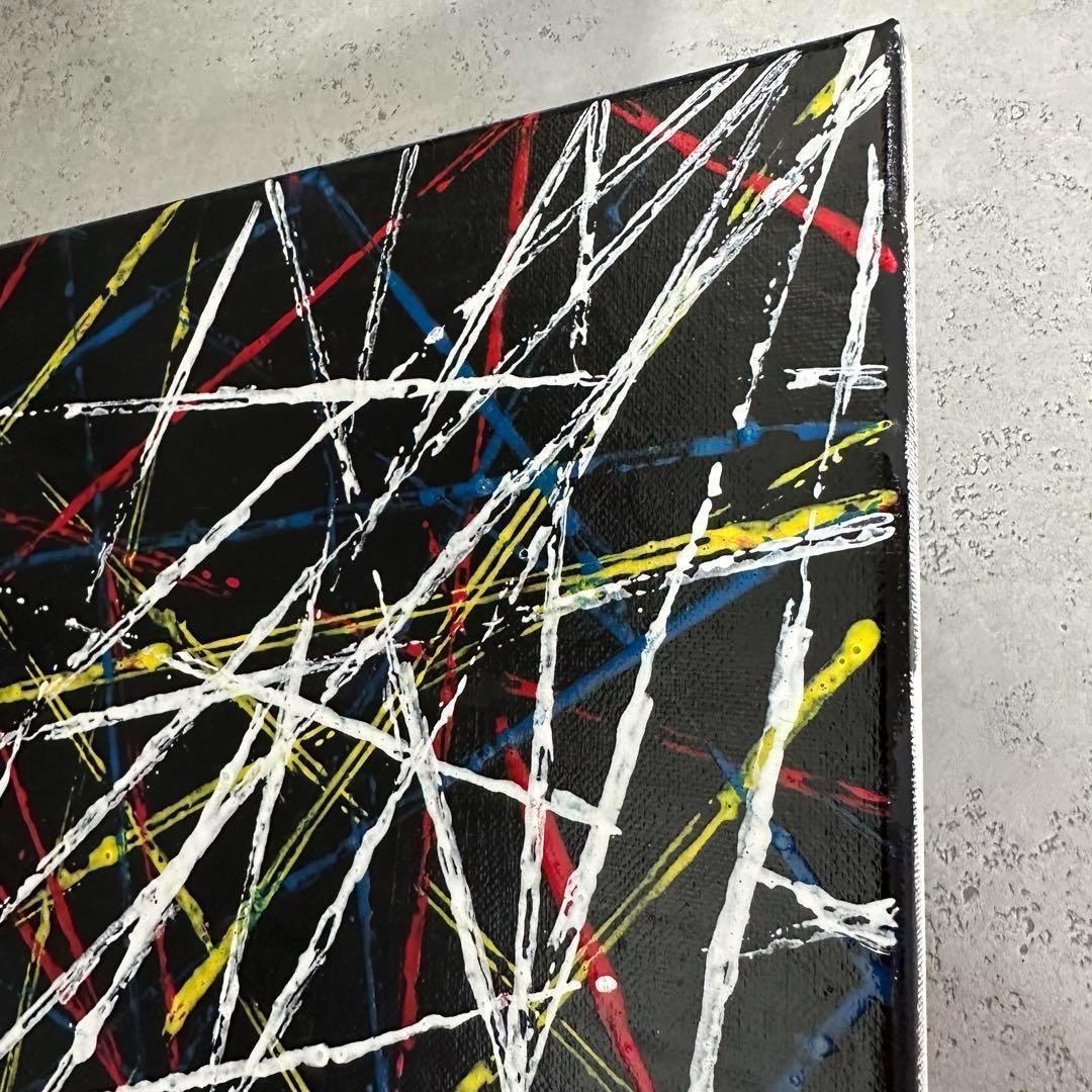 抽象画『LINE1』　現代アート　宇宙　創造　アクリル絵の具　幾何学