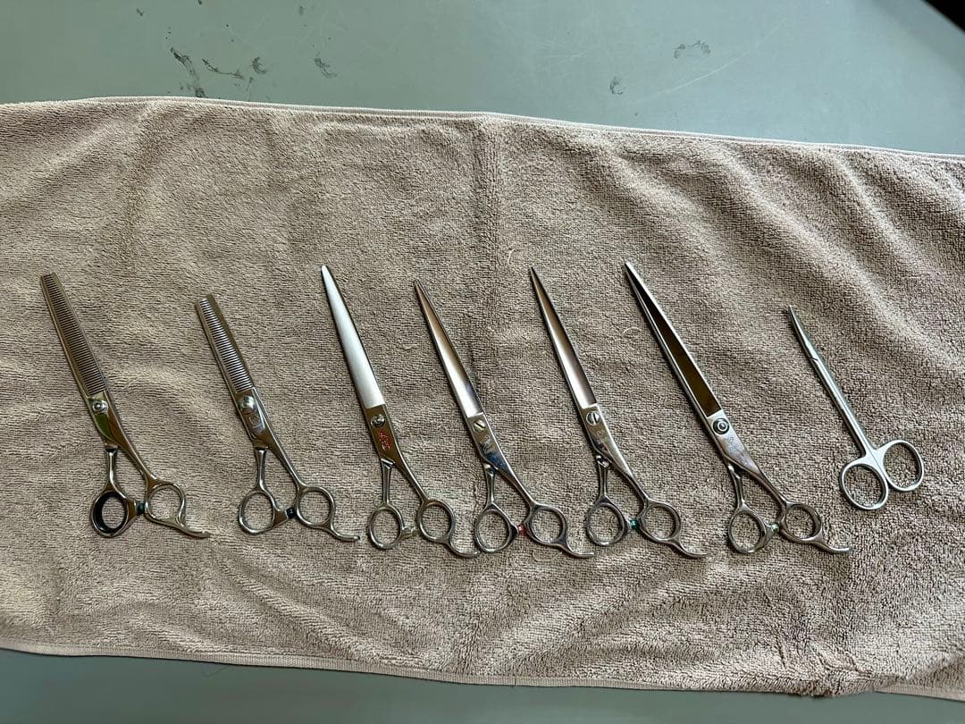 トリミングシザー 7本セット ステンレス製