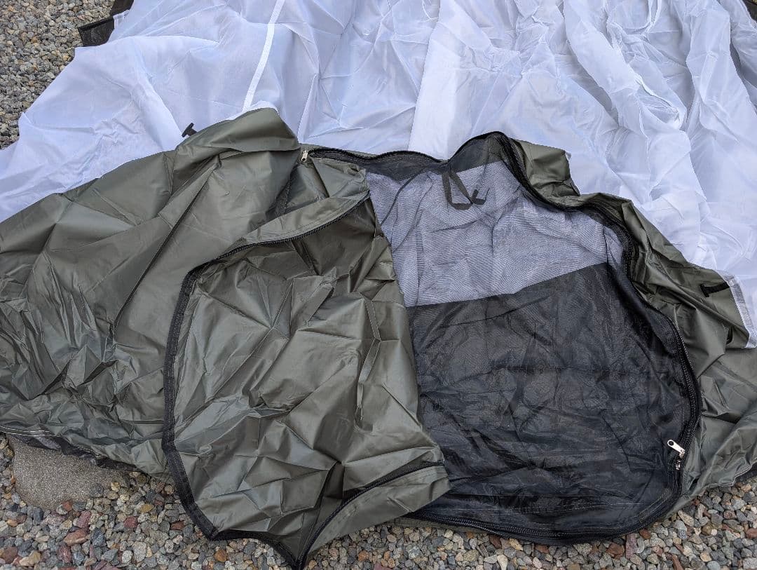 ✨1回使用✨　ドイツ軍 Mil-Tec 3人用テント カマボコ 広い前室