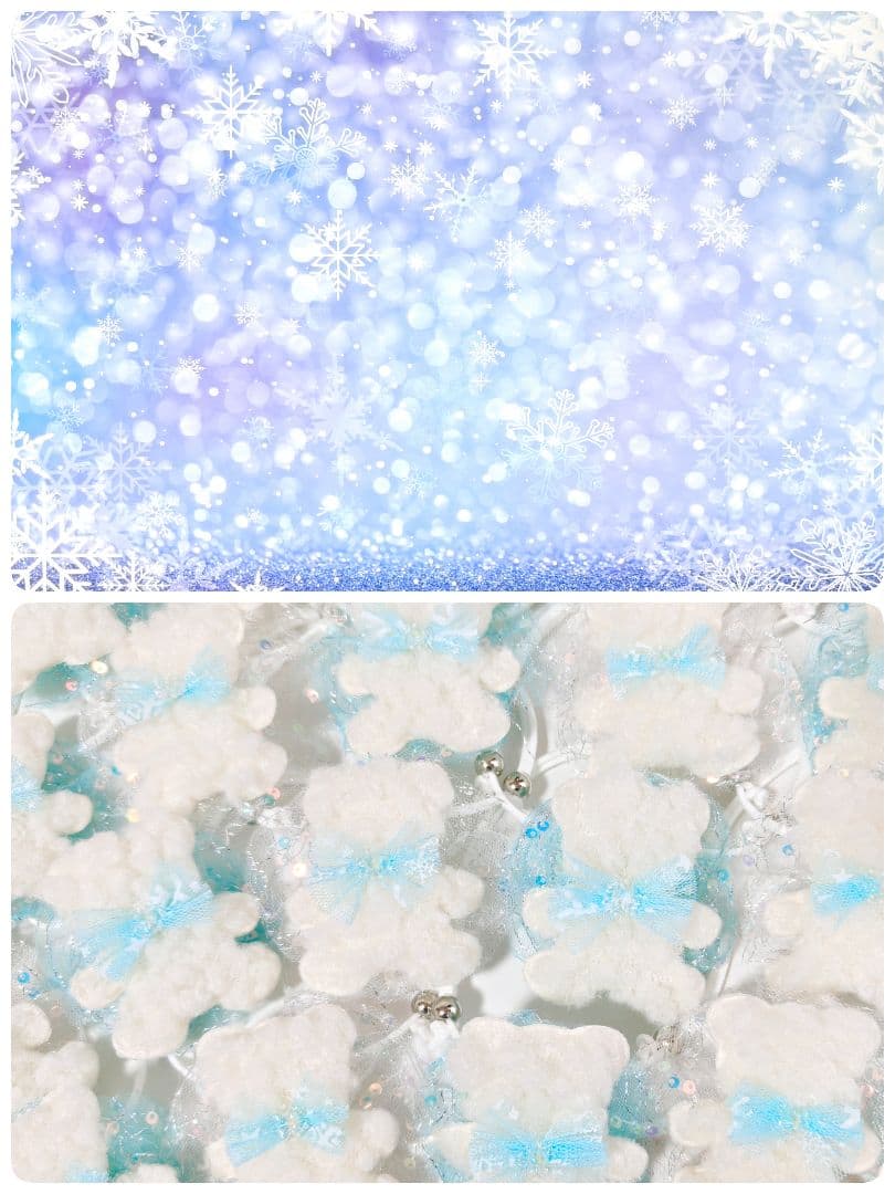 業務用　トリミングチョーカー　120個　1月　白くまちゃん　雪の結晶　白熊