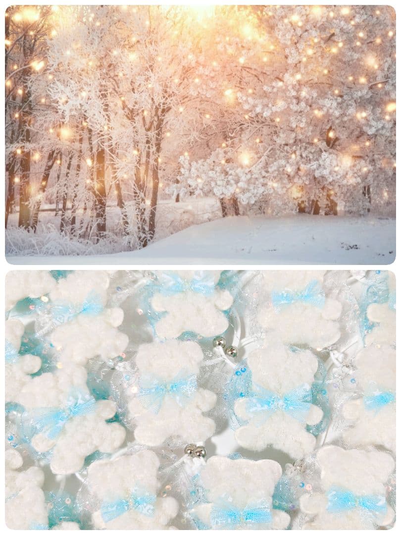 業務用　トリミングチョーカー　120個　1月　白くまちゃん　雪の結晶　白熊