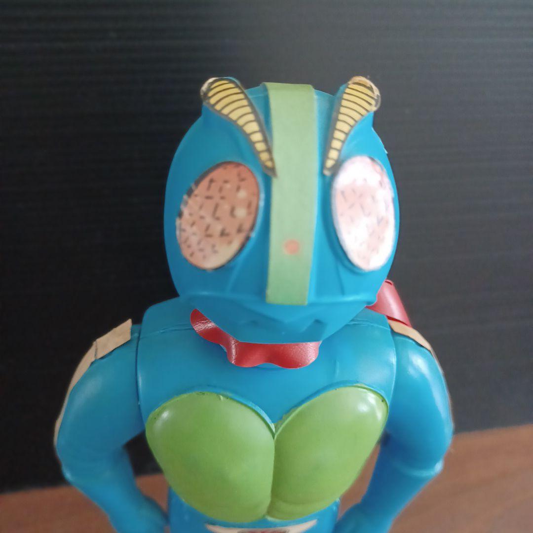 当時物サンスター製「おもちゃシャンプー仮面ライダー」希少ソフビ容器フィギア