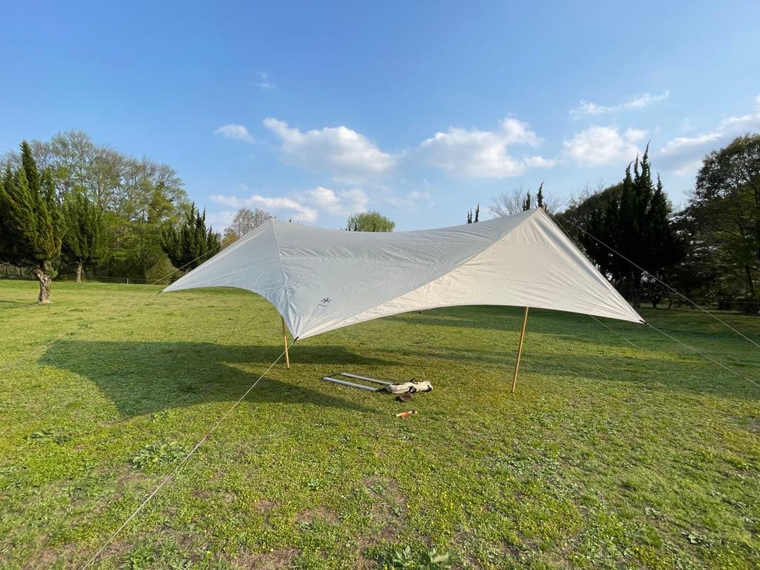 【美品】 peak　HD タープ ヘキサ エヴォ Pro. アイボリー