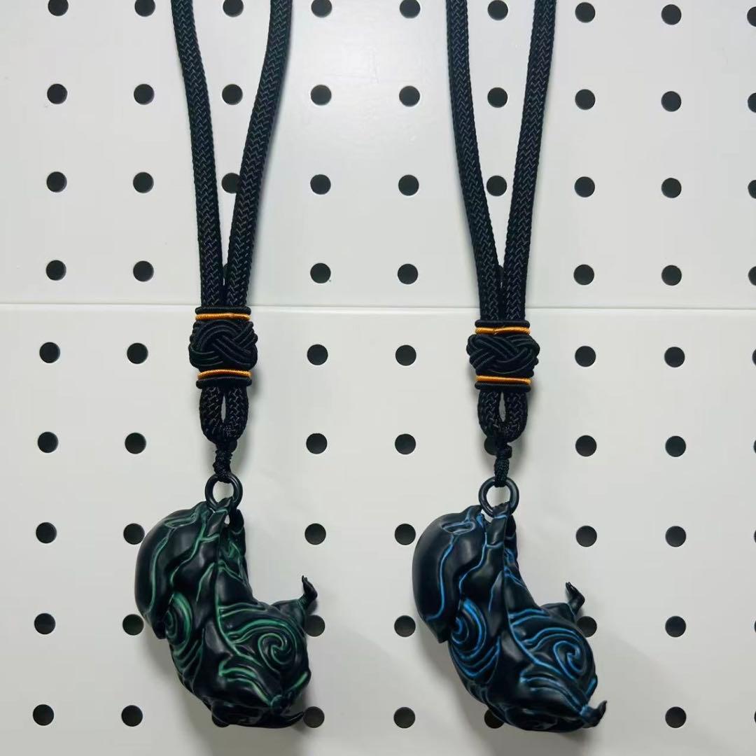 奇想造形根付　Yoshi. プトゥン　青　豪華箱入　紡ギ箱