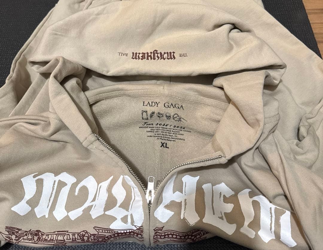 Lady Gaga The MAYHEM Ball ジップフーディー XL
