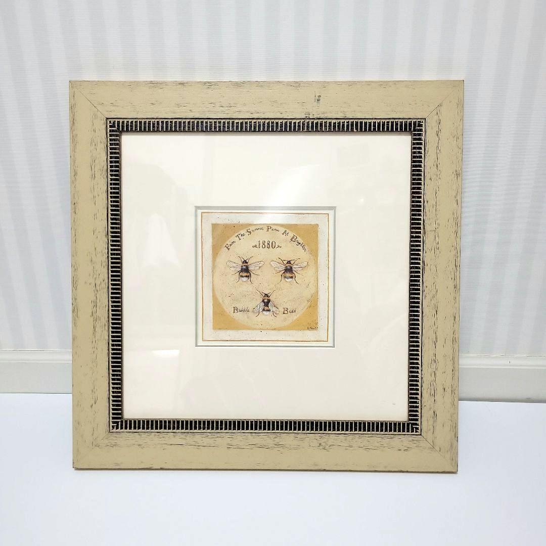 高級感あり 大型アンティーク風木製額 45.5㎝×45.5㎝ 三枚セット