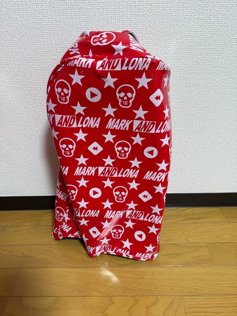 MARK&LONA 赤 スカルデザイン キャディバッグ ヘッドカバーセット