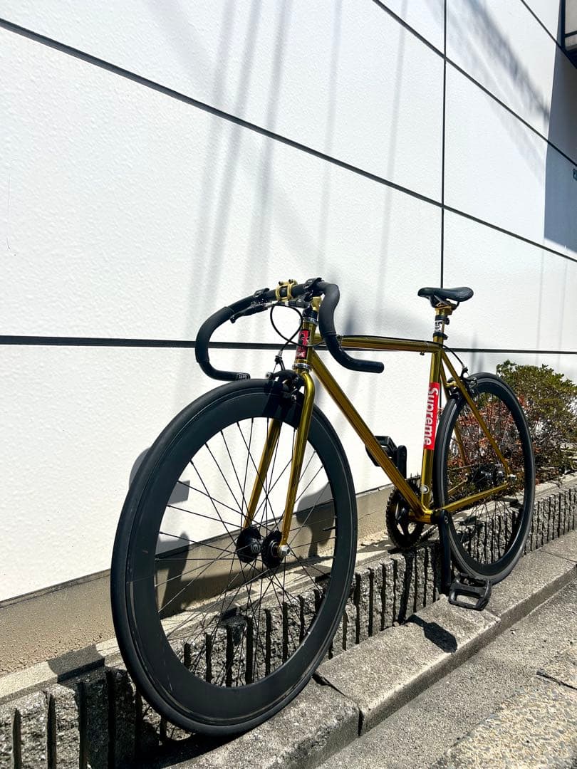 ゴールド シングルスピード ピストバイク　オリジナルカスタム