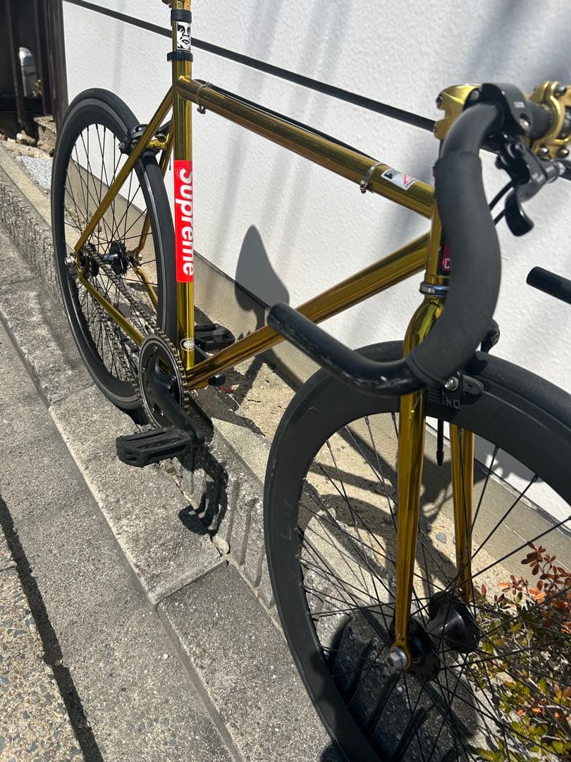 ゴールド シングルスピード ピストバイク　オリジナルカスタム