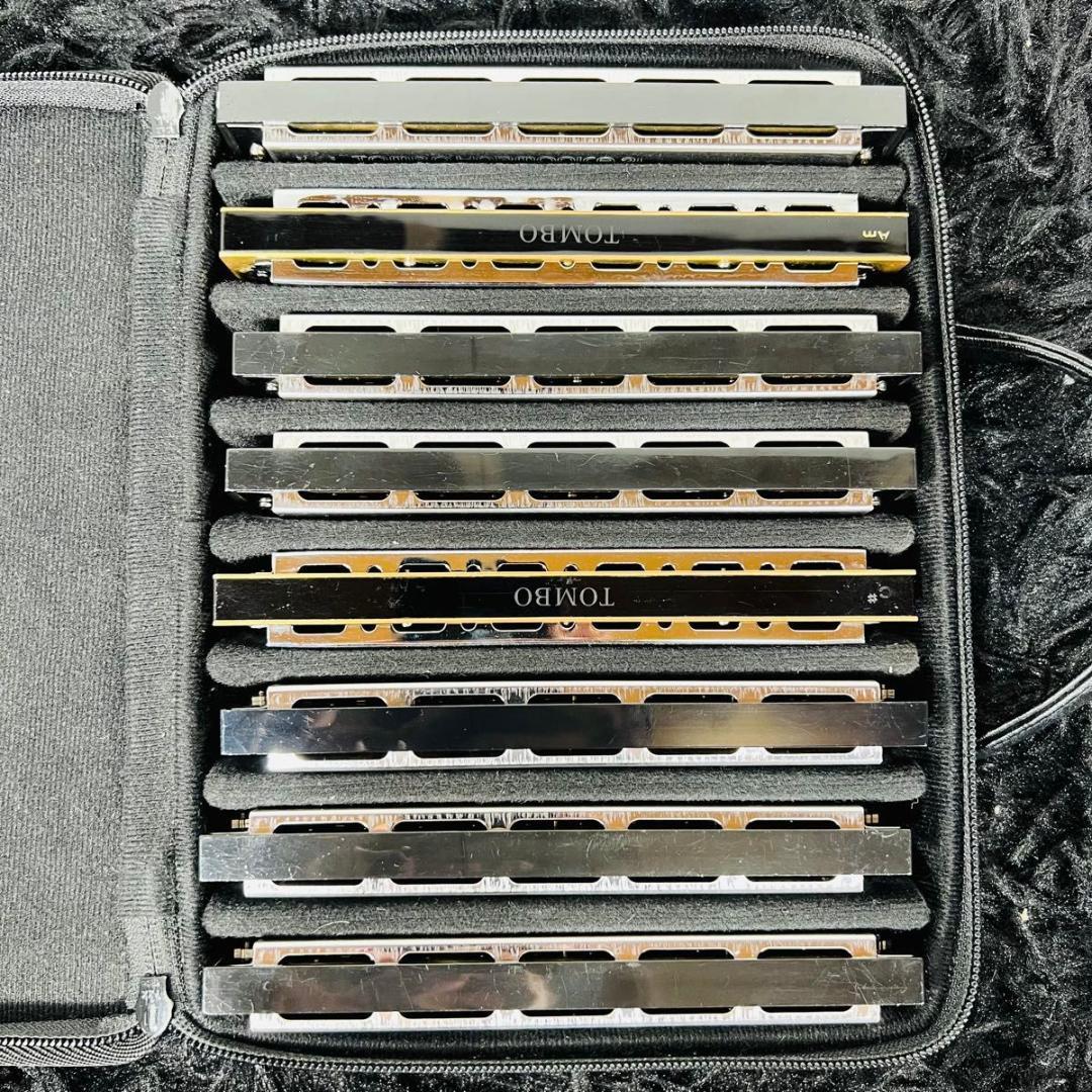 トンボ 21トーン プレミアム21トーン ハーモニカ 8本 複音ハーモニカ 楽器
