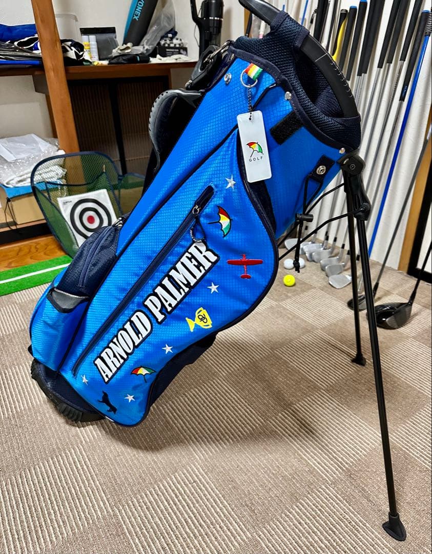 新品　ARNOLD PALMER ゴルフバッグ 青 9.0型　スタンドタイプ