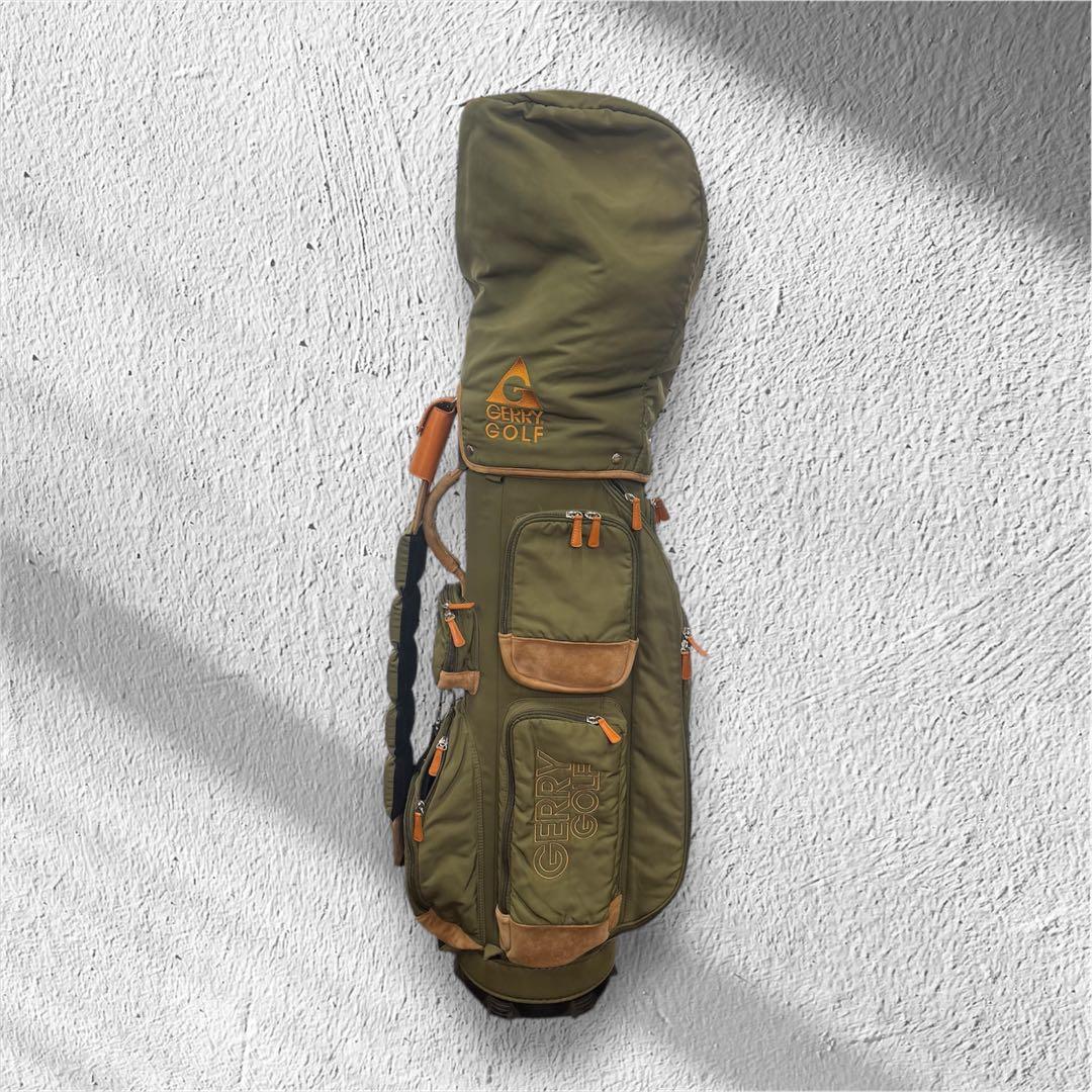 GERRY GOLF MARCH ゴルフキャディバッグ オリーブグリーン