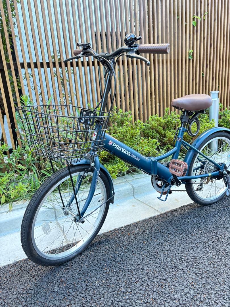 【purewater.】20インチ折りたたみ自転車 ネイビー