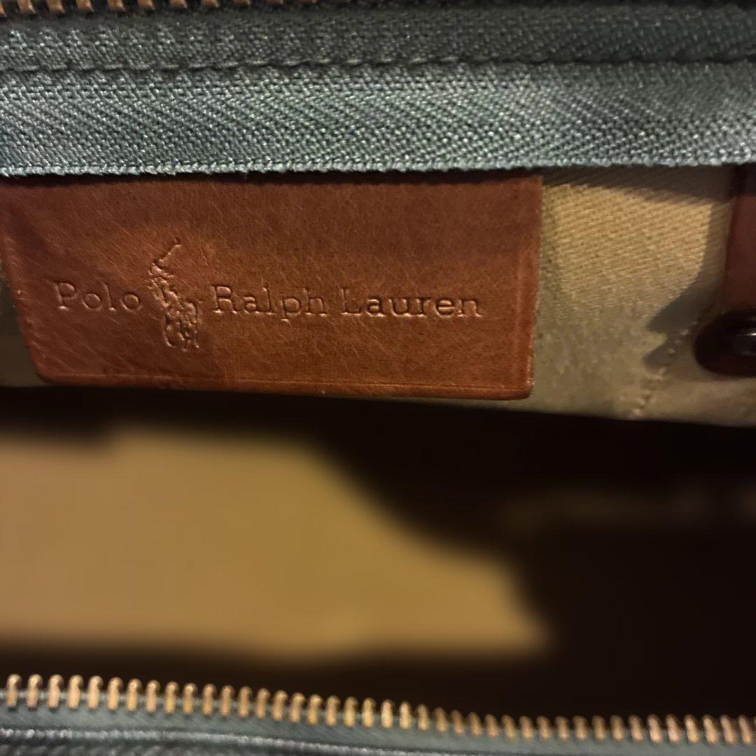 ポロラルフローレンボストンバッグ 左金具のみ壊れ チャーム付　肩にかける紐無し