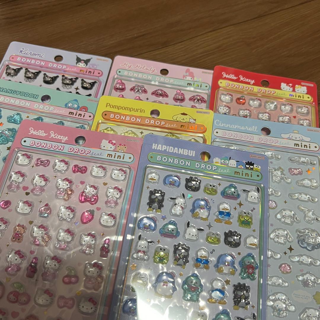 【正規品】サンリオ　ボンボンドロップシールミニ　8種類セット　コンプリート