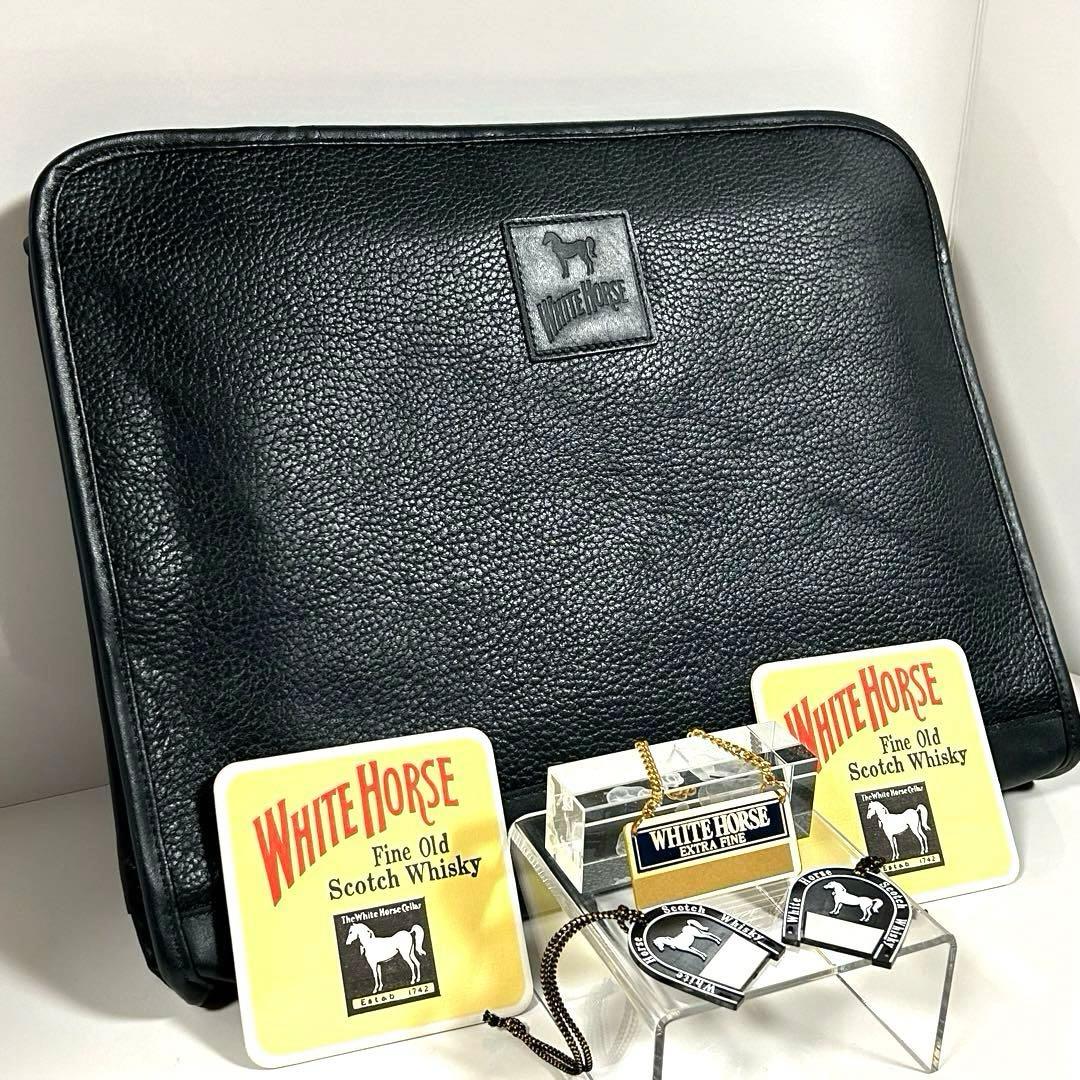 WhiteHorse牛本革ビジネスバッグ・ボトルキープネック・コースター計６点