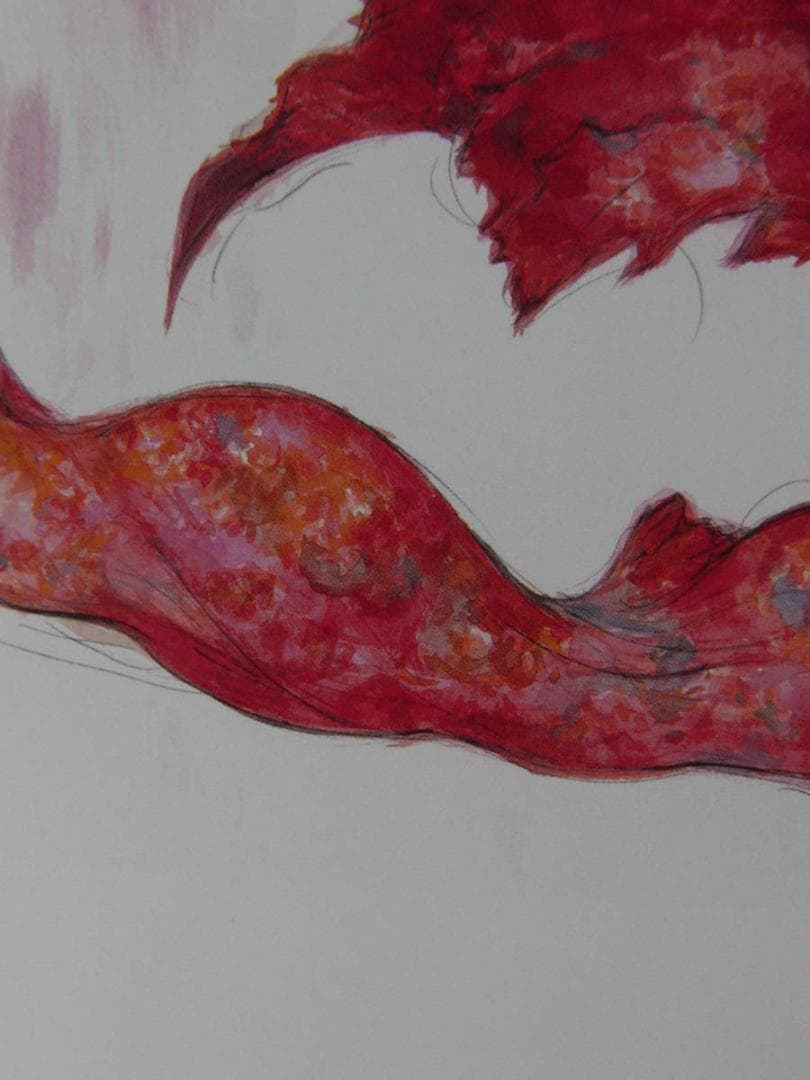 天野喜孝、ノイシュとディアドラ、希少な額装用画集画、新品高級額装付、状態良好