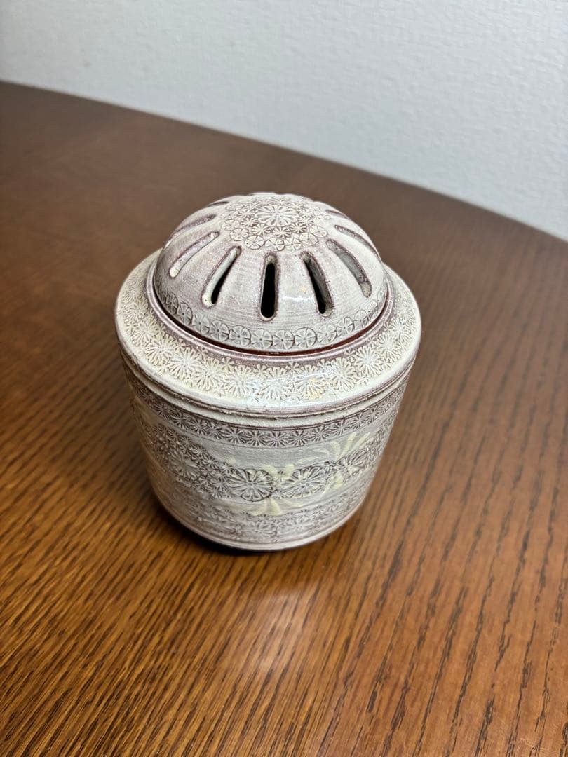 京焼 香炉 清水焼 森里陶楽 森里秀夫 紫三島