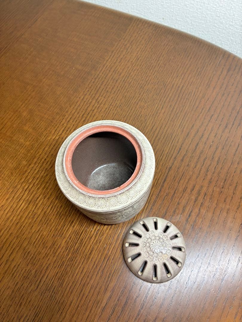 京焼 香炉 清水焼 森里陶楽 森里秀夫 紫三島