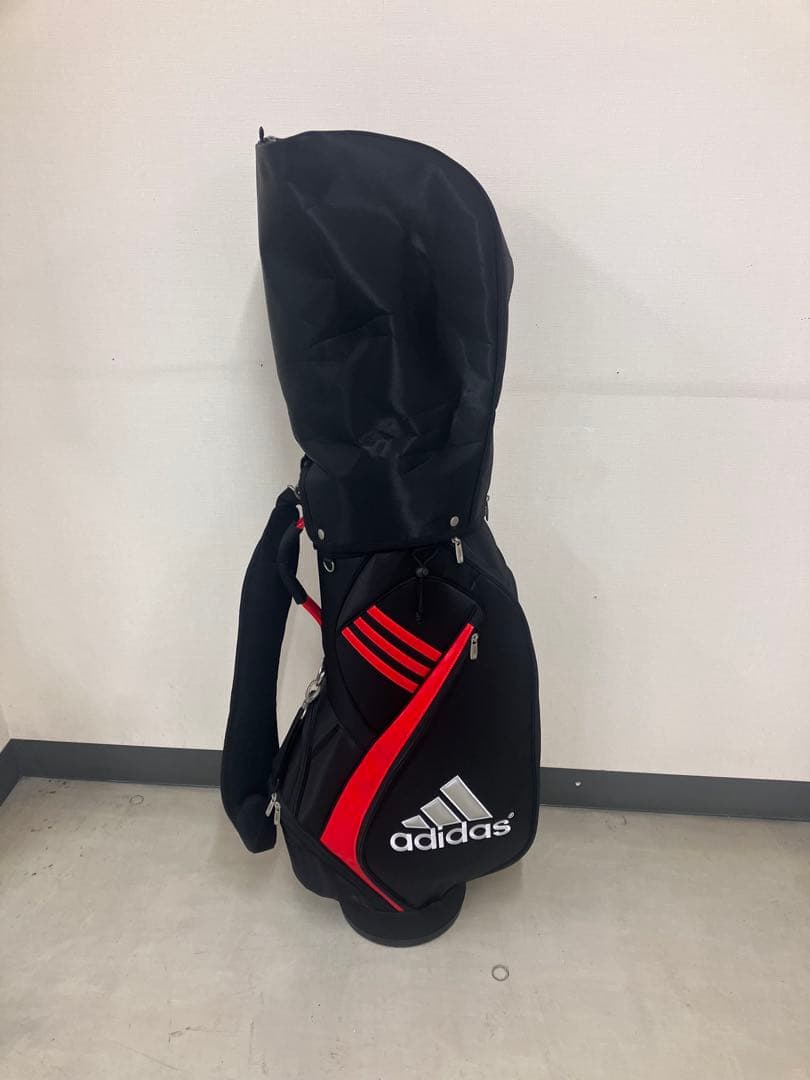adidas ゴルフキャディーバック 黒赤アデダス