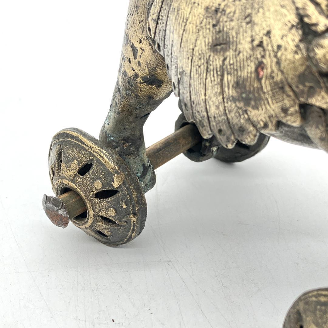 インド　寺院玩具　ヴィンテージ　馬　ウマ　動物　置物　真鍮　アンティーク