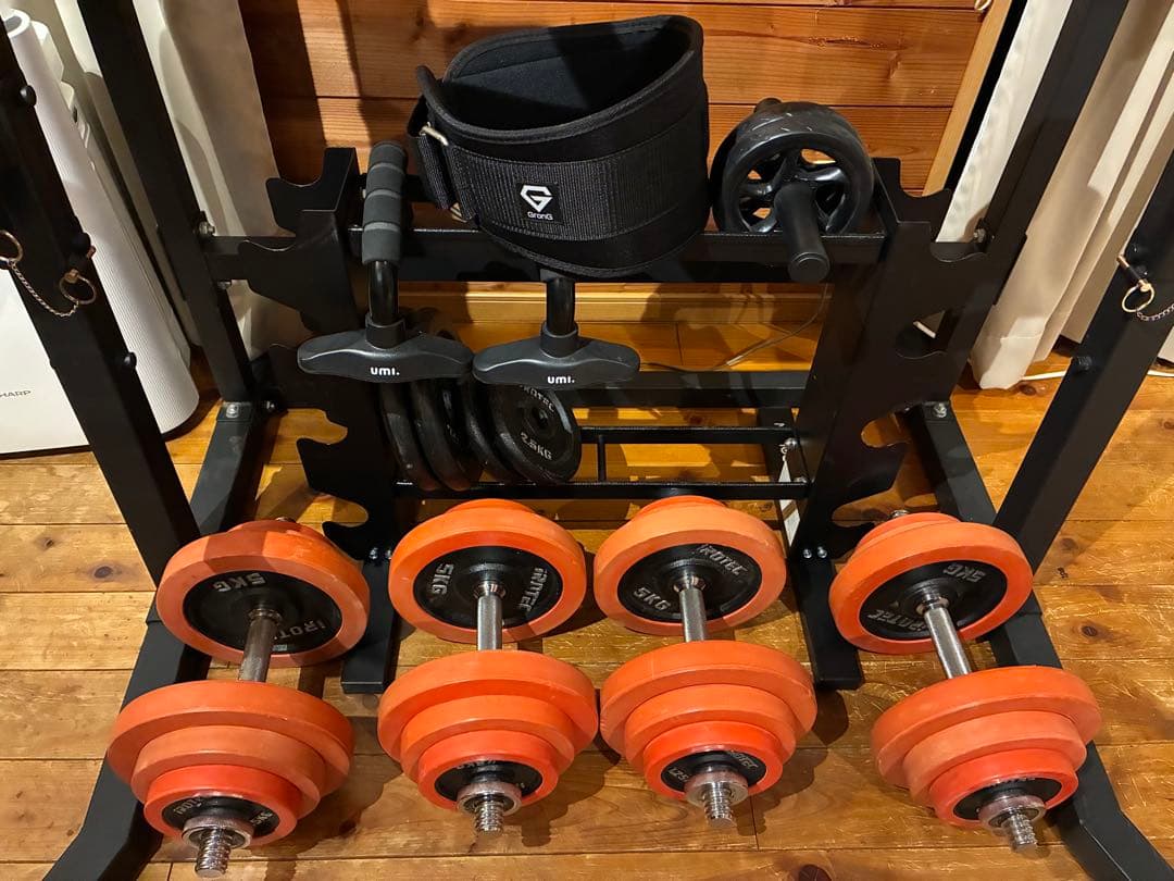 【約半額】ホームジム一式！ワサイ ハーフラック アイロテック 他 現物確認必須！